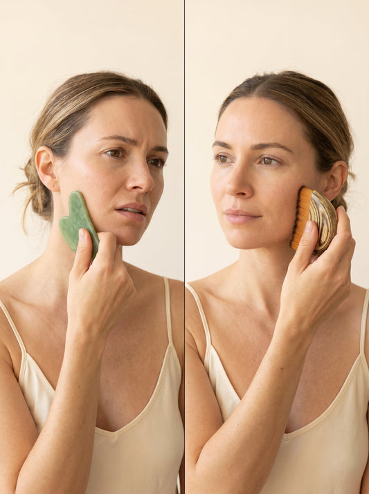Lymphatic Drainage Brush vs. Gua Sha: What Actually Works Better?