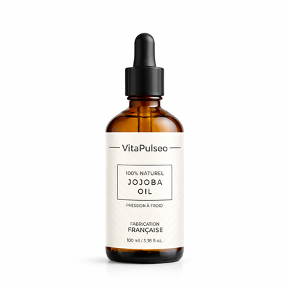 Huile de Jojoba Bio 100ml | Drainage Lymphatique Visage | VitaPulseo®