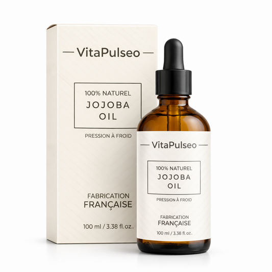 Organic Jojoba Oil 100ml | Lymphatic Drainage for Face | VitaPulseo®